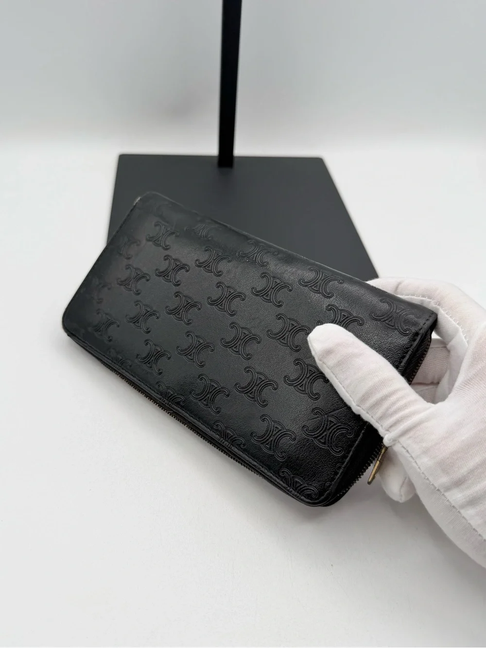 Celine Monogram Zip Around Wallet